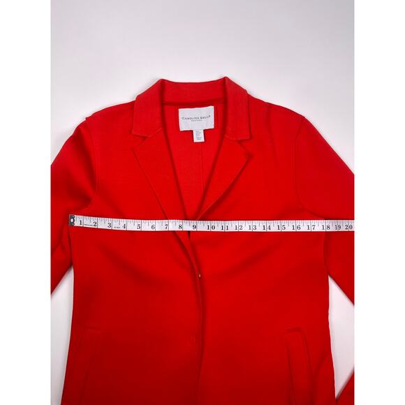 NWOT Carolina Belle Montréal Red Button Front Coat Size M - Picture 7 of 7